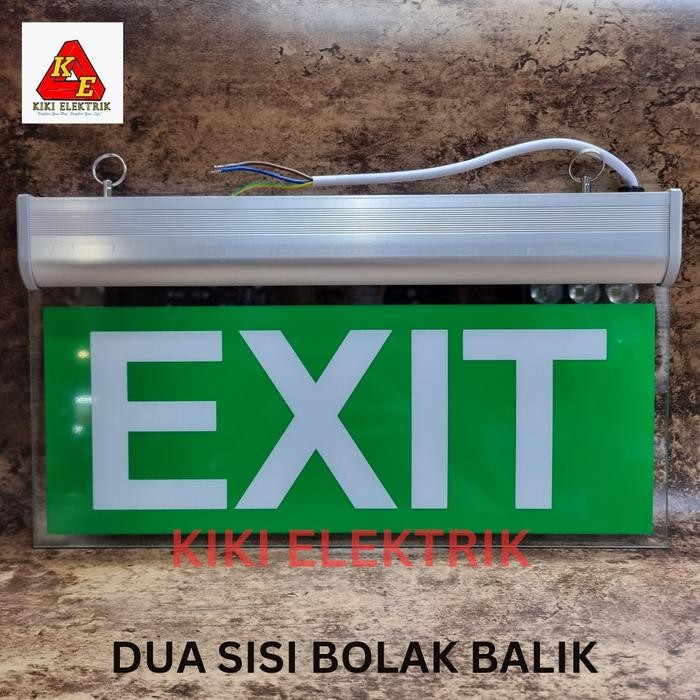 TERLARIS Lampu EXIT Emergency Acrylic / Lampu Darurat / Emergency Exit
