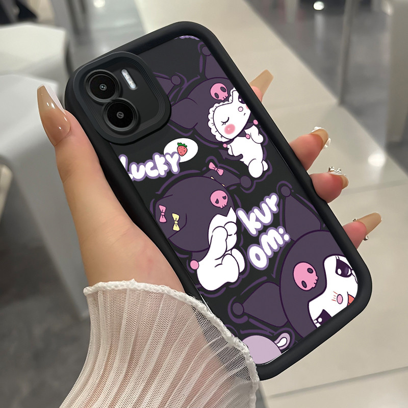 Casing Hp untuk Xiaomi Redmi A1 A2 Case Casing HP Softcase ponsel silikon tahan Kasing Kucing Iblis 