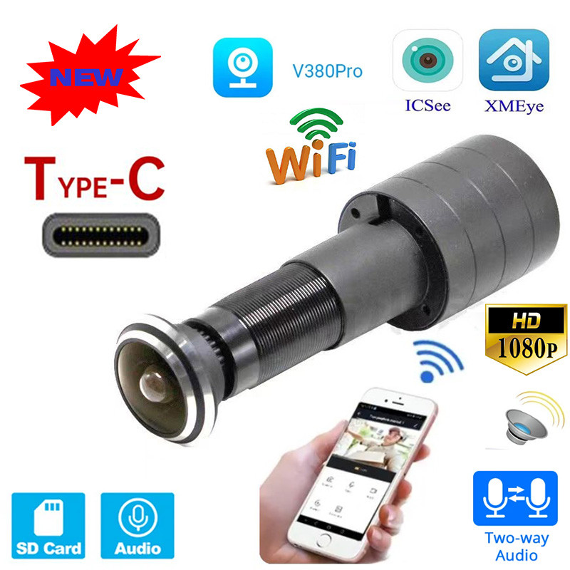 ICSEE V380Pro WiFi Smart Door Hole Eye Security 1080P  FishEye CCTV