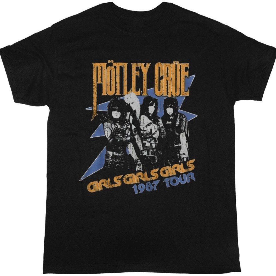 Kaos Tur Gadis Motley Crue Gadis Gadis 1987