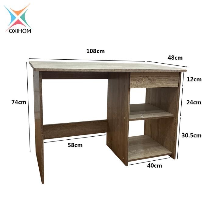 

Oxihom Meja Kantor Meja Kerja Meja Belajar Minimalis Meja Tulis Kayu Furniture Laci