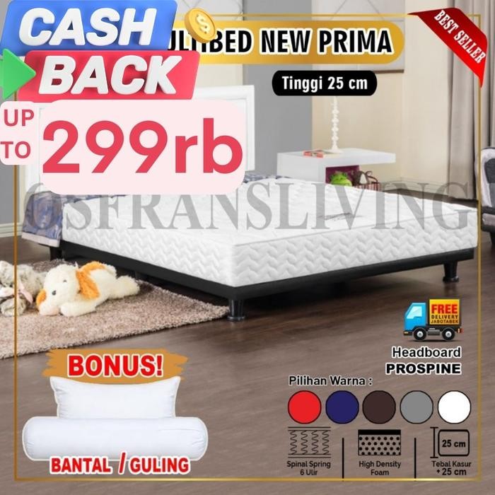 Guhdo Multi Bed New Prima - Fullset Prospine - Spring Bed Set Multibed 90X200 / 100X200 / 120X200 /