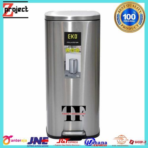 PREMIUM EKO Tempat Sampah 30 Liter Stainless Stella Silver Matt Tempat Sampah