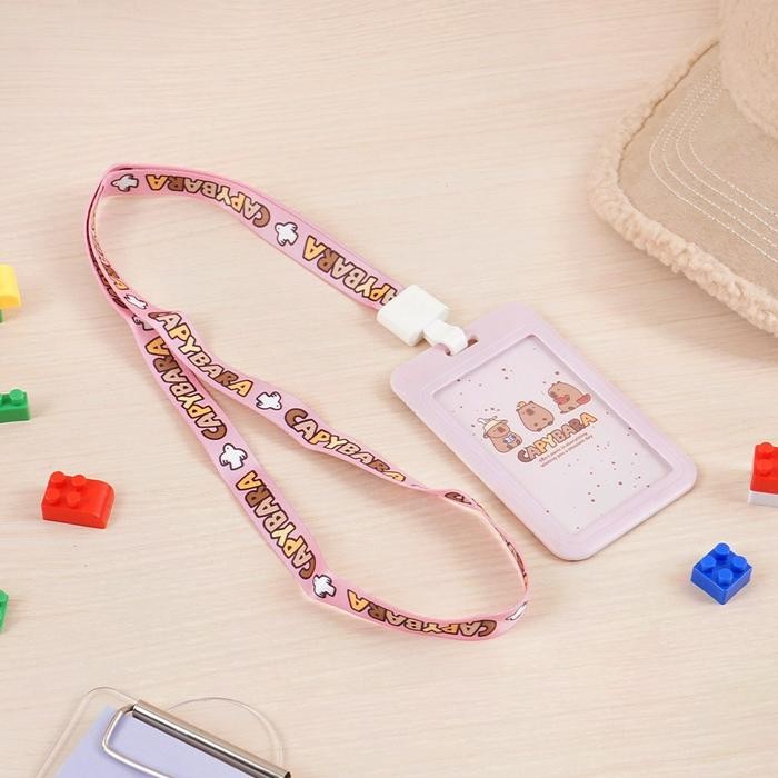 PREMIUM ATARU ID CARD HOLDER CAPYBARA - PINK