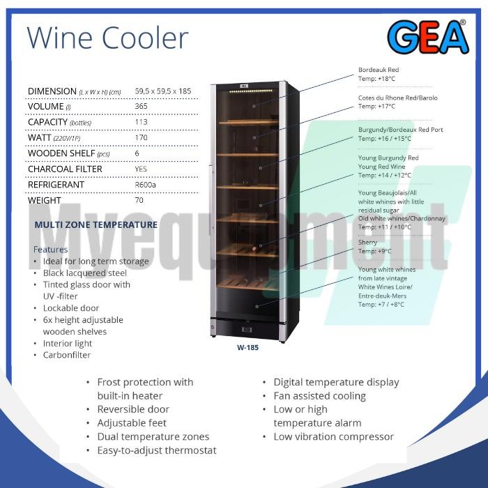 WINE COOLER DISPLAY WINE GEA  W-185