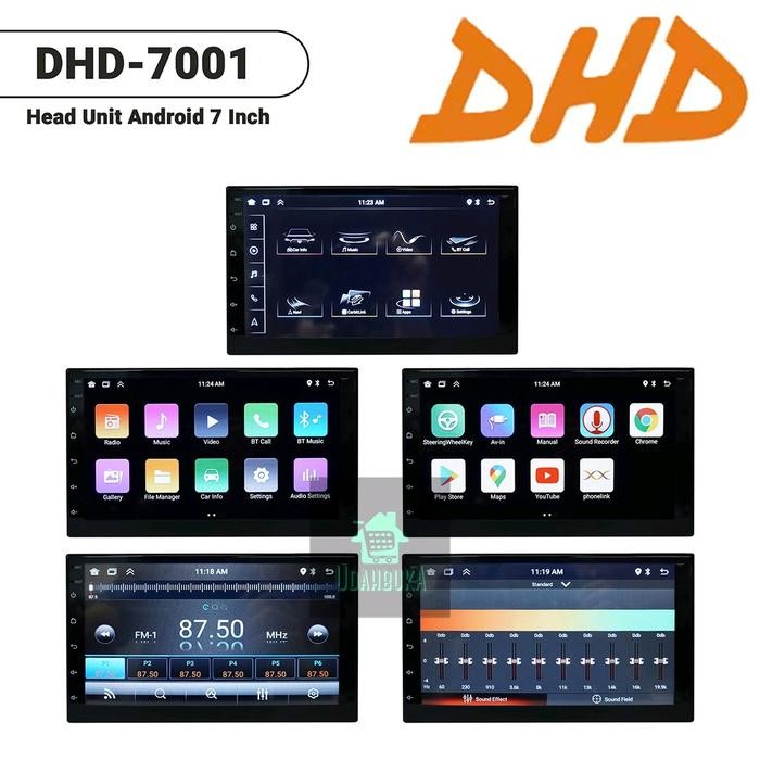 HEAD UNIT MOBIL - DOUBLE DIN - ANDROID - 7 INCH - RAM 1/2 GB - DHD 7001 - CAR HEAD UNIT
