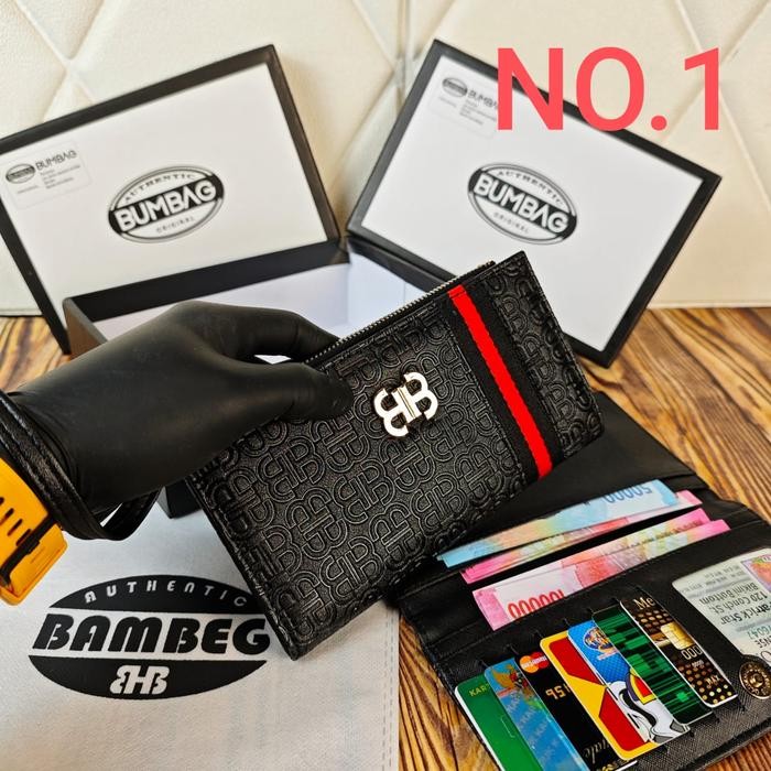 BAMBEG - Dompet lipat panjang wanita ruby FREEBOX - Dompet TUTUP FREE BOX Resleting 191522