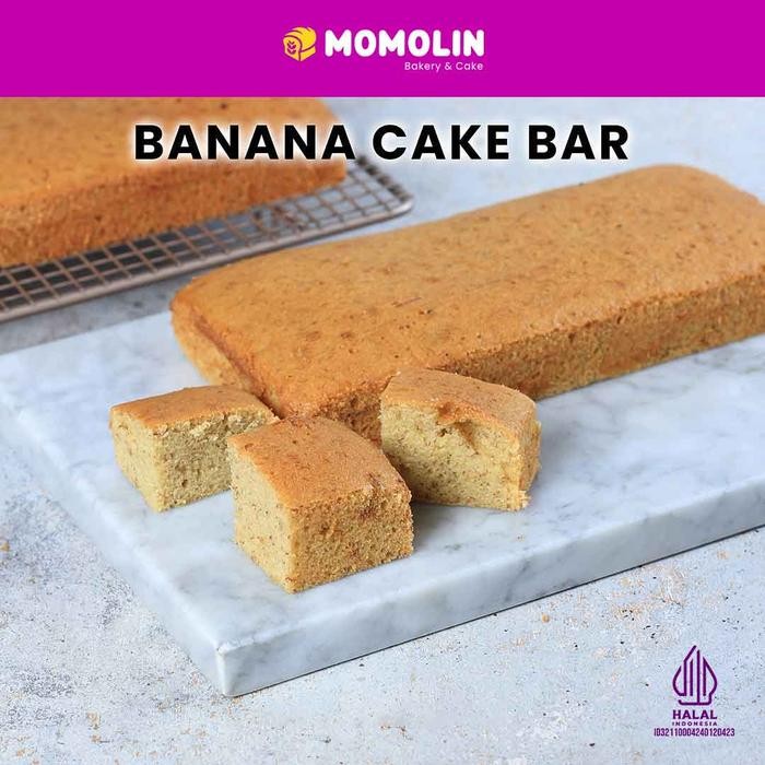 

OR6T Momolin Bakery - Banana Cake Premium - Bolu Pisang Lembut - Cake Premium