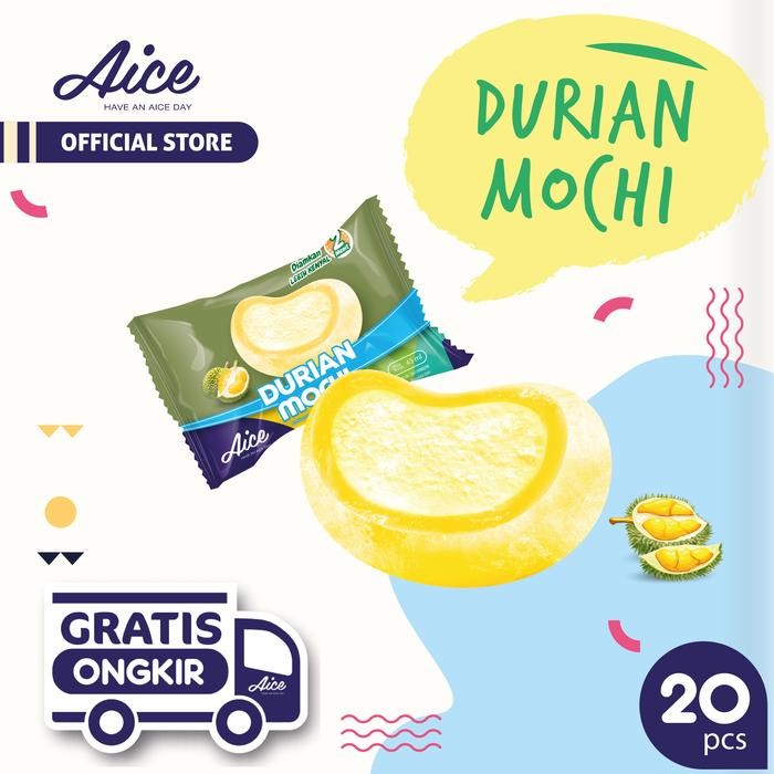 

OR6T Paket Aice Ice Cream Mochi Durian Es Krim (Isi 20 Pcs)