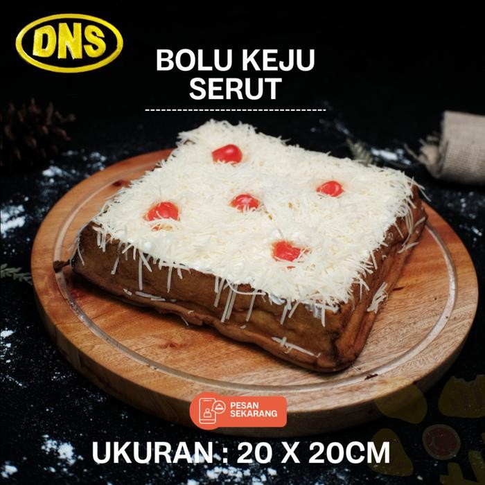 

OR6T Bolu Keju Serut 20X20Cm / Bolu Keju Premium / Kue Bolu Lembut Dan Enak