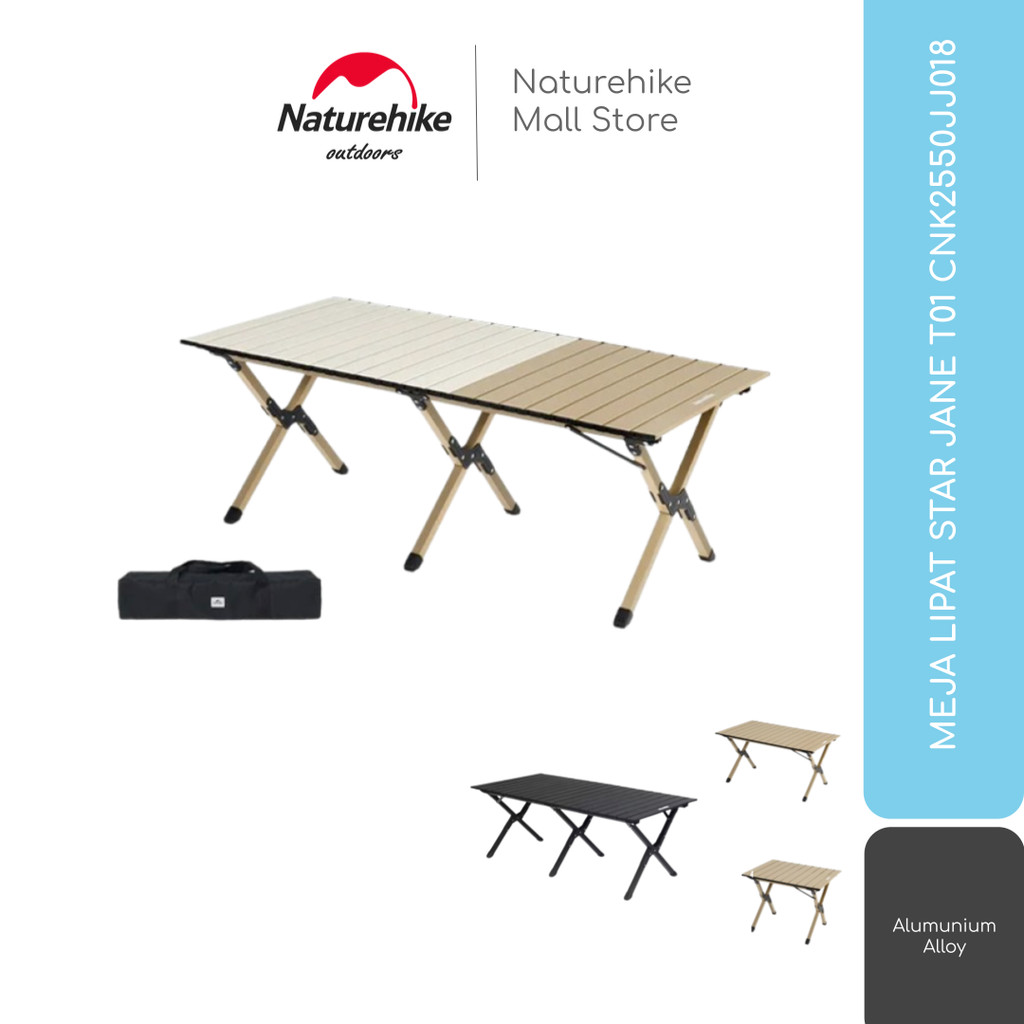 MEJA LIPAT EGG ROLL OUTDOOR GLAMPING / CAMPING PORTABLE ALUMINIUM T01 NATUREHIKE CNK2550JJ018