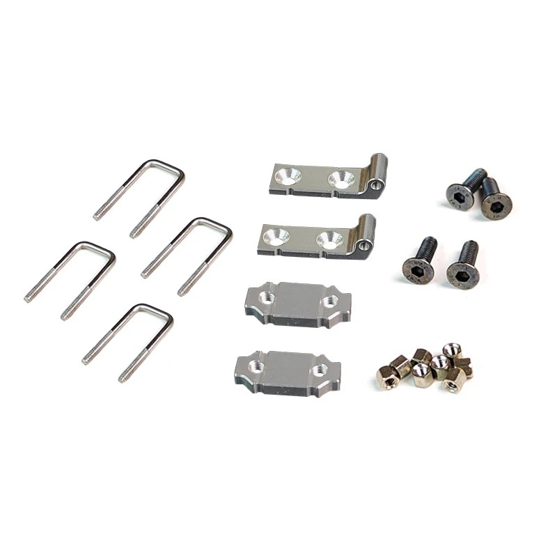 tokocikiniii 1 Set Metal U Shape Bolt Pressure Plate Mounting Base for 1/14 Tamiya RC Truck Scania B