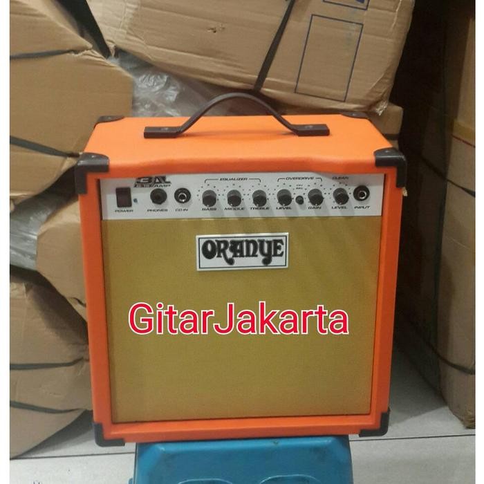 Ampli Gitar Bass Merk Oranye 8 Inch Murah Jakarta Ada Distorsi Amply