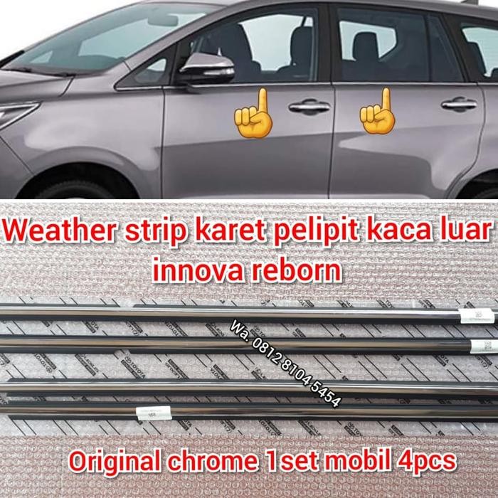 weather strip karet pelipit list kaca luar toyota innova reborn ori