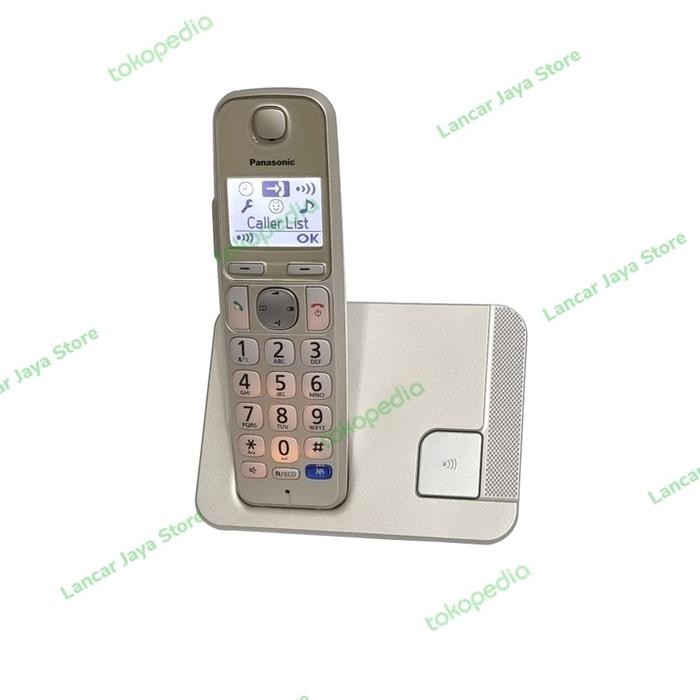 Termurah Cordless Phone Panasonic Kx-Tge210 Telepon Wireless Panasonic Tge210 Gold Termurah