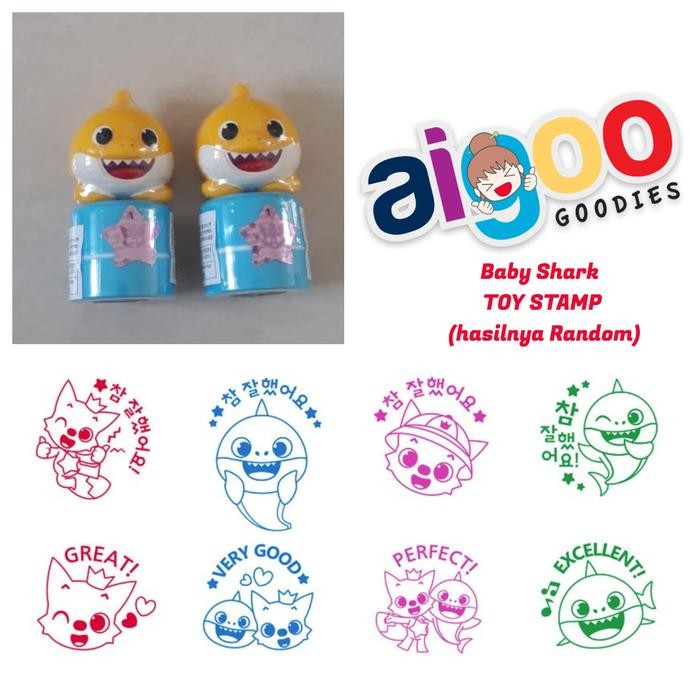 Pinkfong Baby Shark Stickers/Toy Stamp/Stationery - Ori Korea 100%
