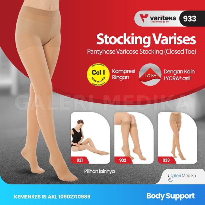 TERBARU Variteks 933 Stoking Varises Kompresi Ringan / Stoking Kesehatan