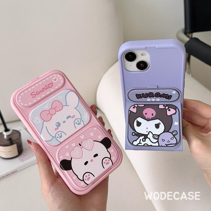 TB2D Standing Case Pink Dan Ungu Untuk Iphone 13-15 Pro Max