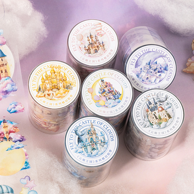 

6Style 1Roll/bag Cloud Kingdom Series Tape DIY Handbook Decoration Scrapbook Phone Case