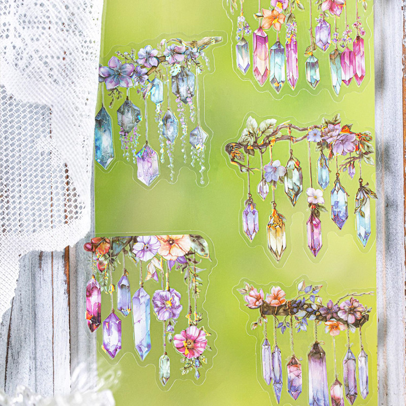 

6Style 10Pcs/bag charm theme shell light sticker for DIY phone case photo frame scrapbook