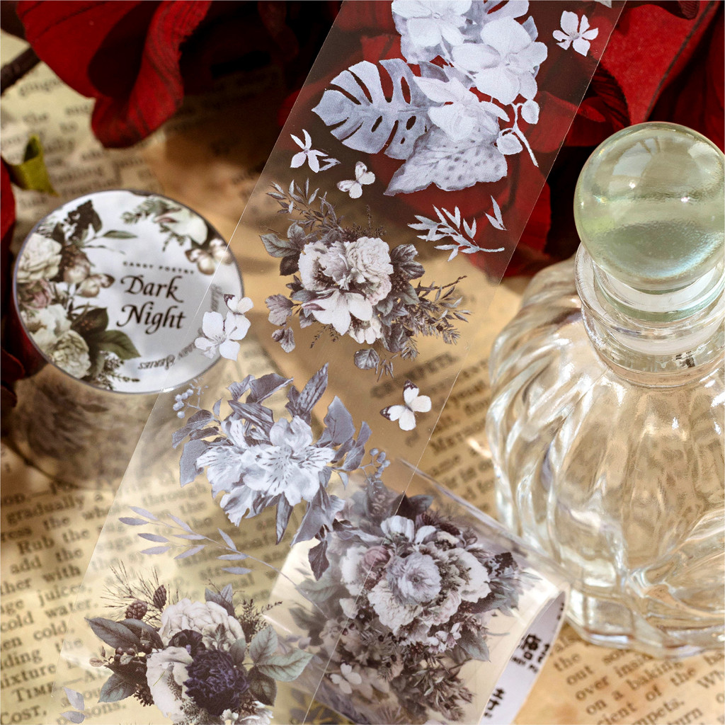 

1Style 6Roll/pac Sleeping Garden Series PET Tape for DIY Glasses Mugs Mugs Diaries Phone