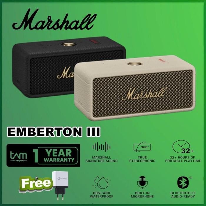 Marshall Emberton II Portable Wireless Bluetooth Speaker Emberton 2