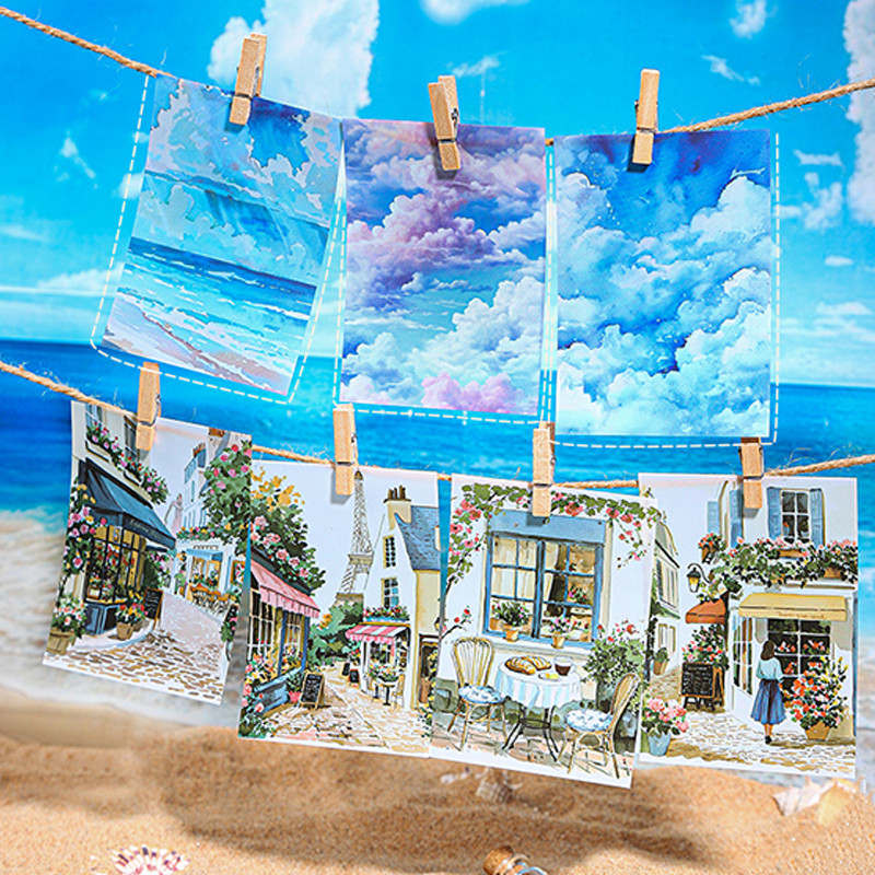 

20pcs/bag Summer Wave Whispering Bottle Series Summer Landscaping PET waterproof sticker