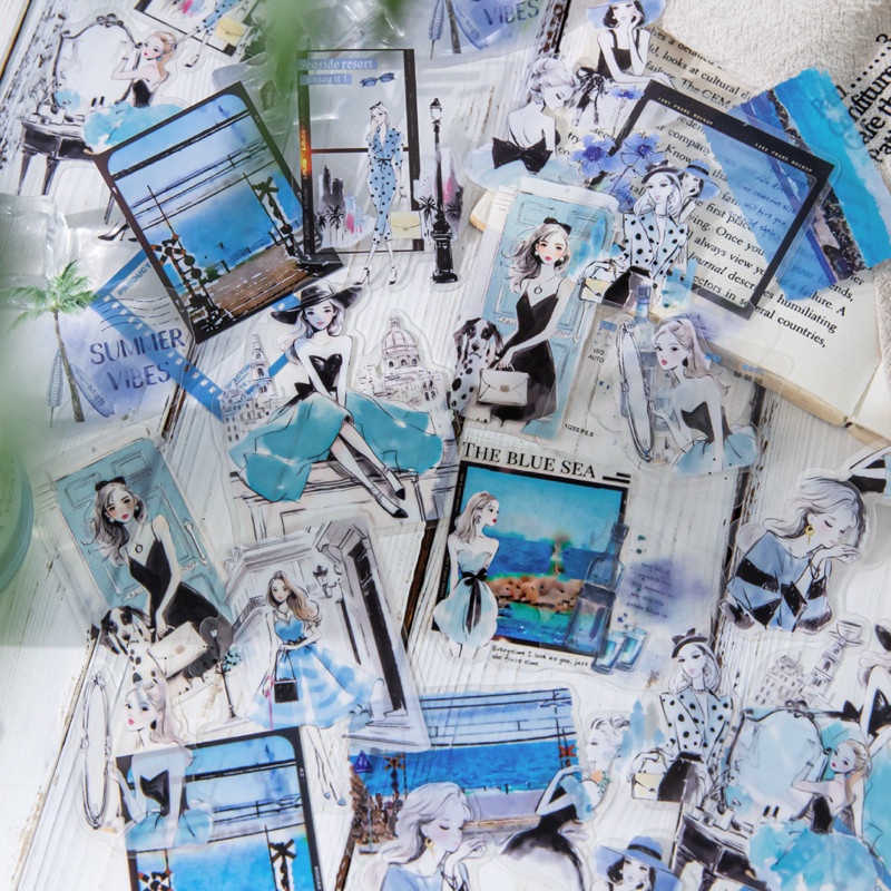 

120pcs Encounter Romance Series PET Stickers DIY Handbook Collage Scrapbook Greeting Card