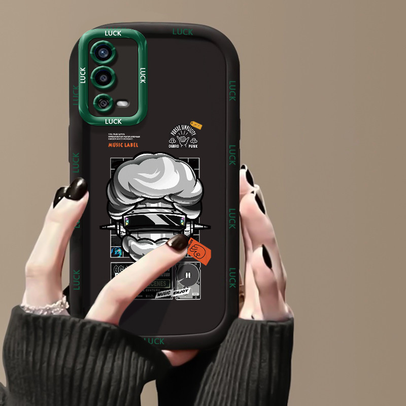 Casing Hp untuk OPPO A55 4G Case Pola tren asli yang lucu Kasing ponsel silikon lembut Baru Kesing L