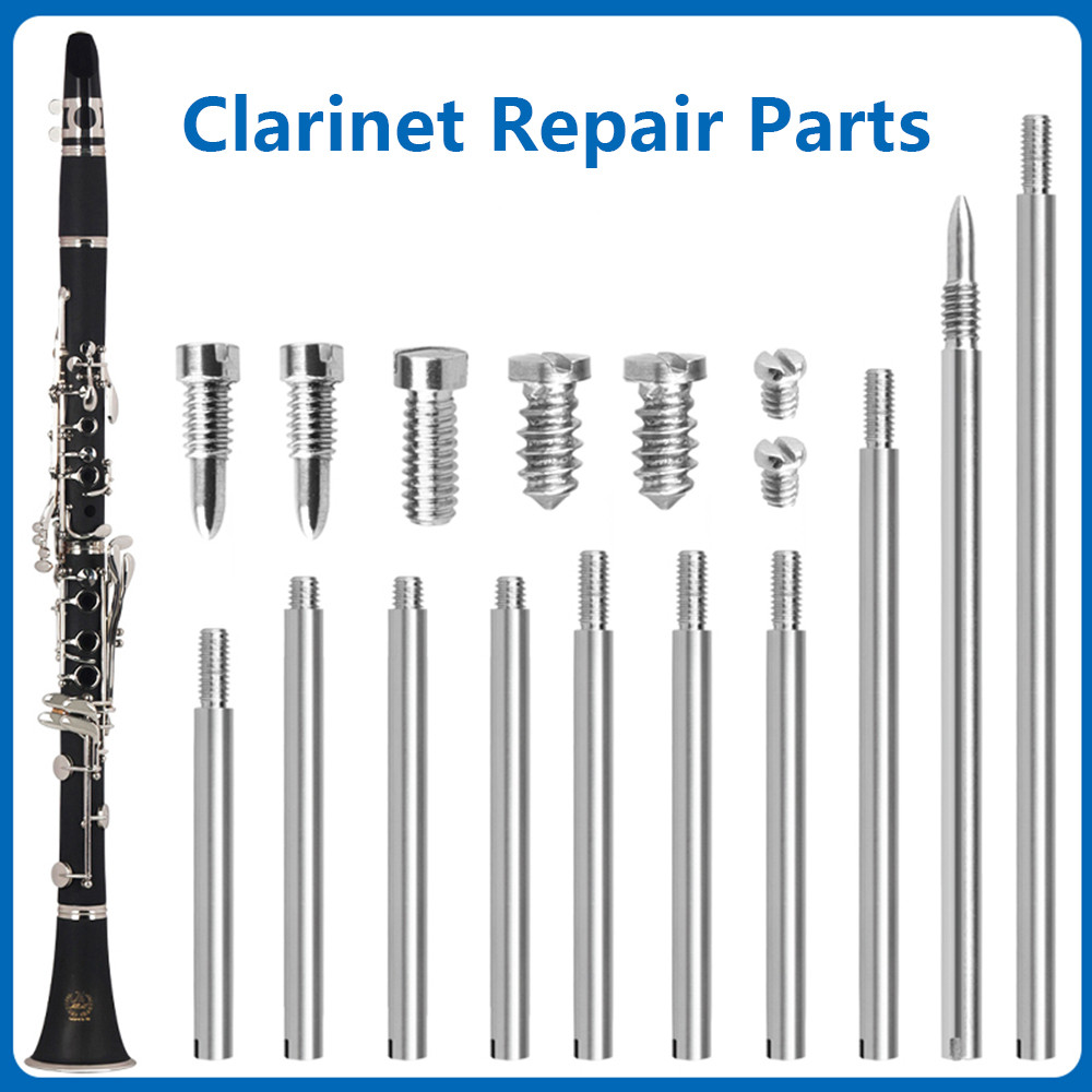 34Pcs Clarinet Repair Tool Kit Maintenance Parts Threaded Rod Screws Clarinet Replacement Parts Wood