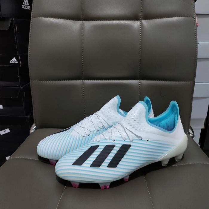 Sepatu Bola Adidas X 19.1 White Blue Fg Soccer