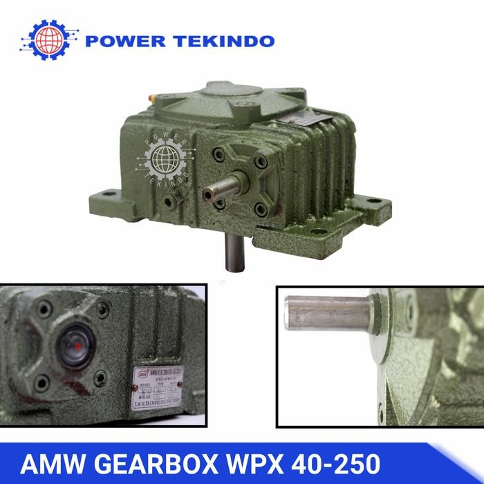 AMW Gearbox WPO 135 / WPX 135 Rasio 1:10 - 1:60 Wormgear Speed Reducer