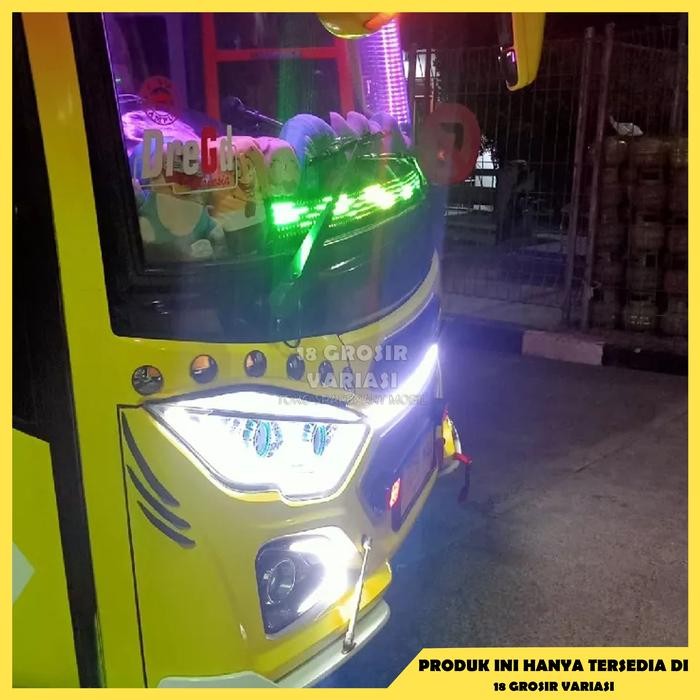Lampu Strobo Kaca Truk Running Text Emoji 5 Baris Doraemon WS2811 Strobo Bus Kaca Depan