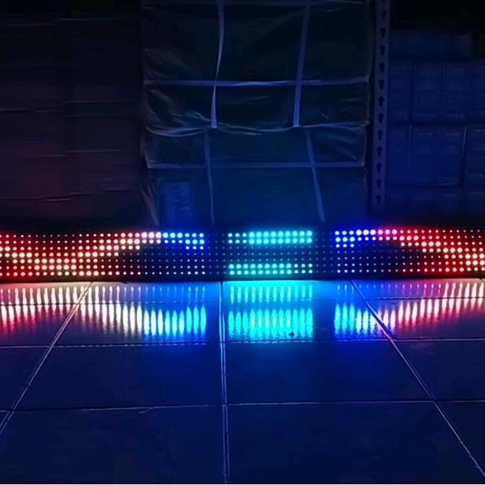 lampu/LED Strobo kaca depan 7 baris edit teks dari hp 12V/24V Car