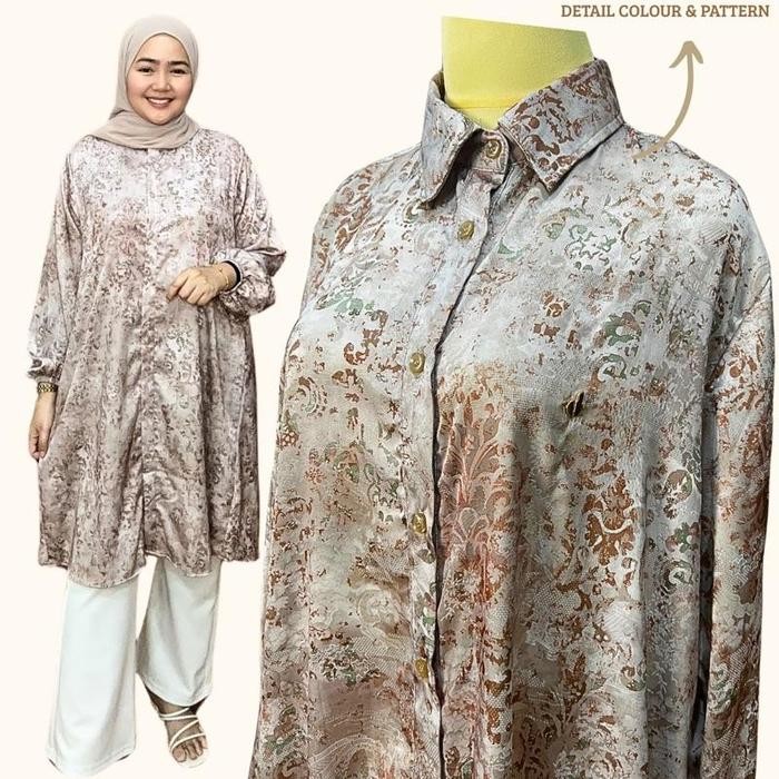 RES2 By Dolla - Magdalena Tunic - Atasan Tunic Wanita Muslim Motif Elegan Mewah Motif