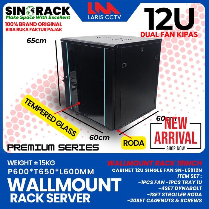 Wallmount Rack 12u Sinorack, Rack Server 12U