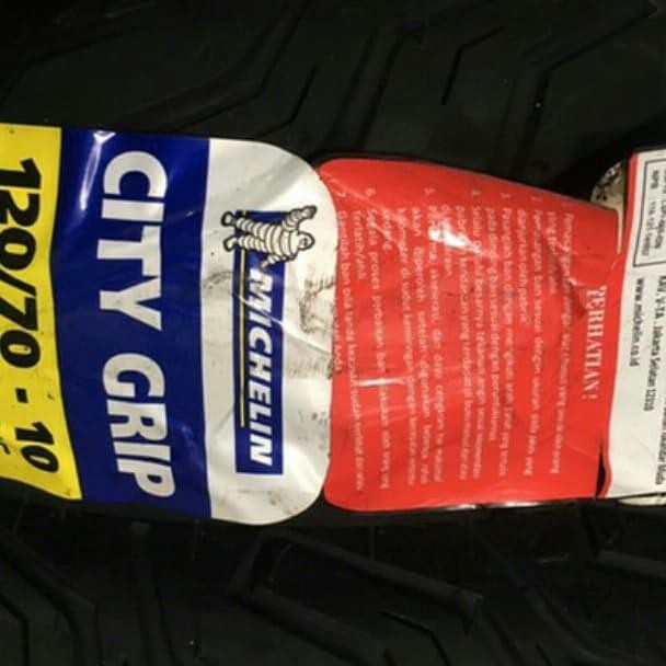 BAN LUAR MICHELIN CITY GRIP UKURAN 120 /70-10 CITY GRIP