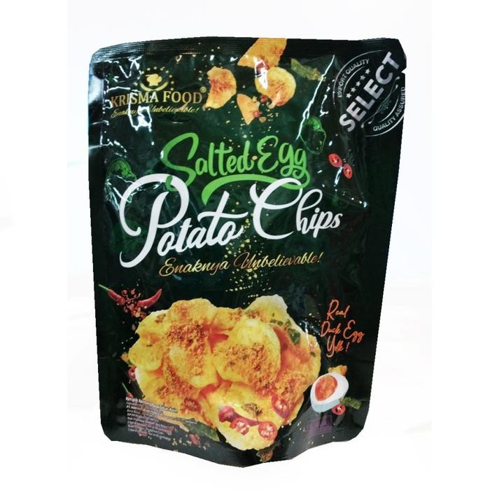 

4ZMI Krisma Food Salted Egg Potato Chips 60 G Export Quality