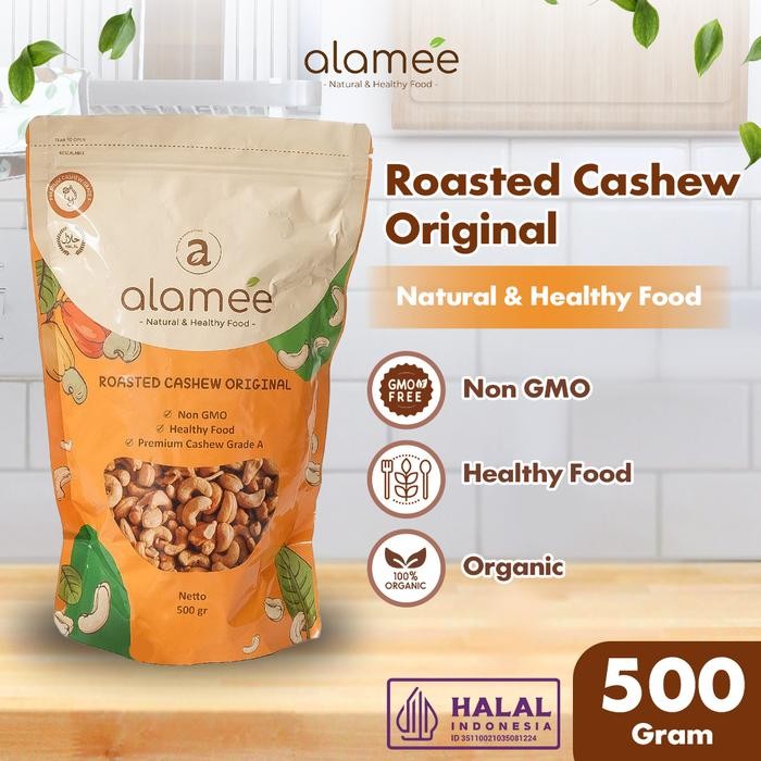 

4ZMI [Premium] Kacang Mede / Mete Panggang 500Gr Alamee Original Cashew
