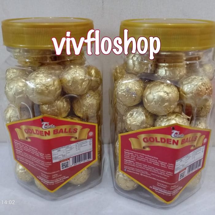 

4ZMI Coklat Bola Tobelo Golden Balls (Kemasan Toples Isi 40 Pcs)