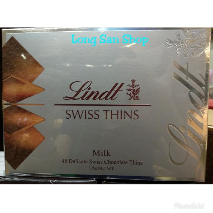 

4ZMI Promo!! Lindt Swiss Thins Milk 48 Delicate Swiss Coklat Impor