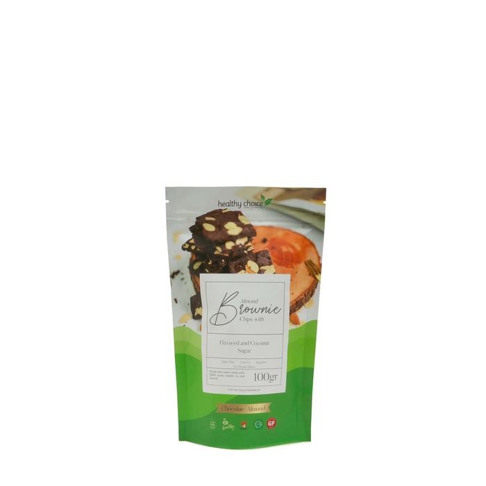 

4ZMI Healthy Choice Almond Choco Brownie Chips 100Gr