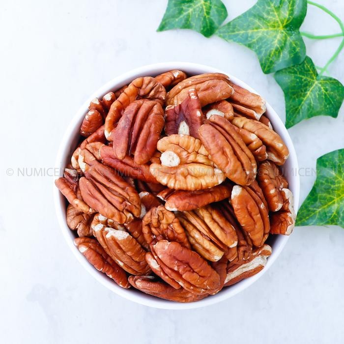 

4ZMI 100G Raw Pecan Fancy Mammoth Halves Numi Bulk Bin Kacang Camilan