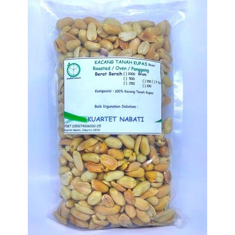 

4ZMI 500Gr Roasted Kacang Tanah Kupas - Rasa Original - Ukuran Besar 25/29