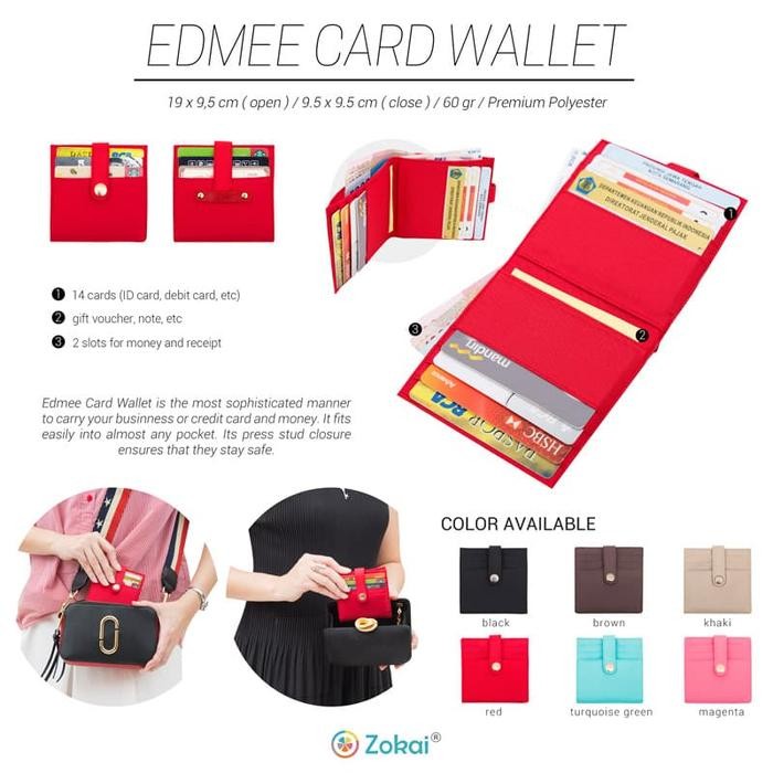 

ASLI Zokai Edmee Card Wet D'reellony - Card er - Dompet Kartu READY STOCK