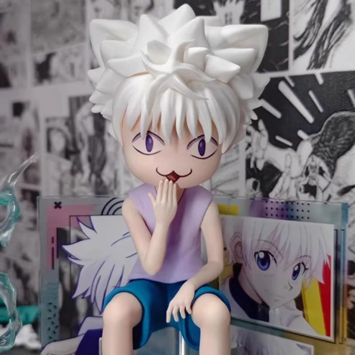 

ANIME HUNTER HUNTER FIGURE KILLUA ZOLDYCK CUTE BABY FACE SITTING PVC MODEL STATUE DOLL COLLECTION
