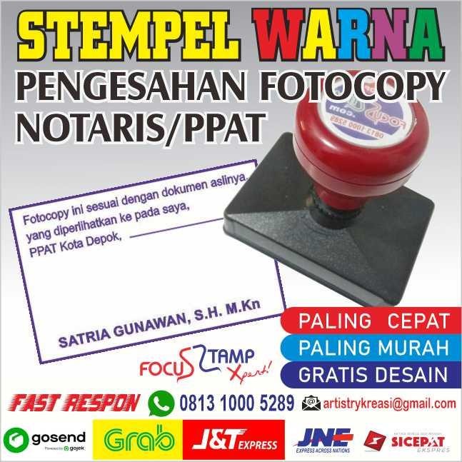 

STEMPEL WARNA FLASH PENGESAHAN PHOTOCOPY NOTARIS PPAT