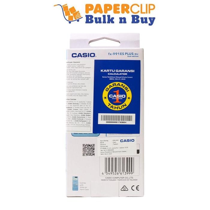 

CALCULATOR CASIO FX-991ES PLUS 2ND EDITION BLUE