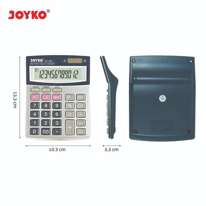 

KALKULATOR JOYKO CC-26 / 12 DIGITS / CHECK CORRECT / CALCULATOR
