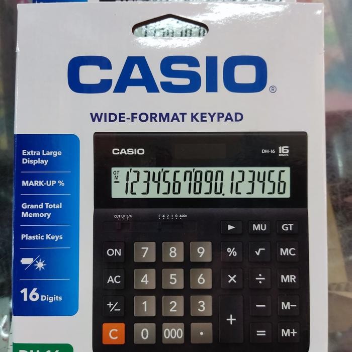 

CASIO KALKULATOR DH-20-BK 16 DIGIT ORIGINAL GARANSI TOMBOL NYAMAN TAHAN LAMA DISPLAY BESAR 100% ASLI